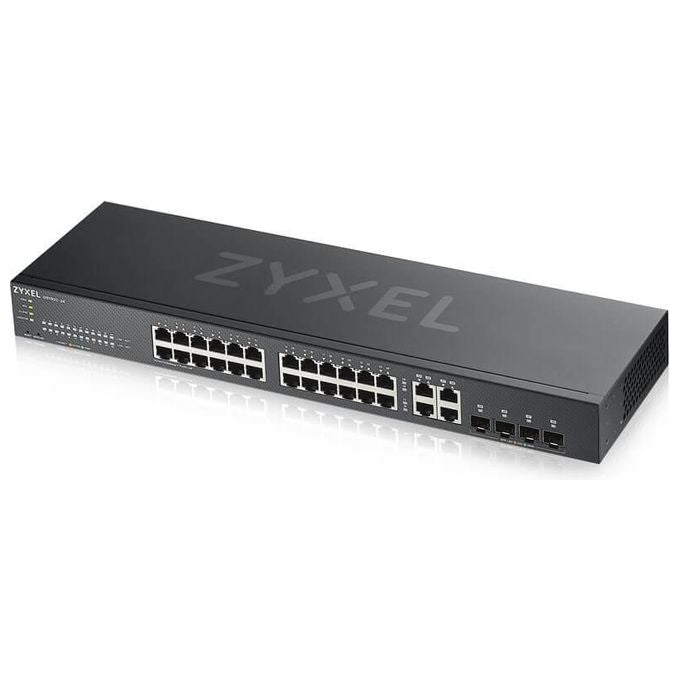 Zyxel GS1920-24v2 Switch Intelligente 24x10-100-1000 + 4 x Combo Gigabit SFP Montabile su Rack