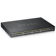 Zyxel GS192048HPV2-EU0101F GS1920 Switch Gestito con 44 Porte Gigabit Ethernet 10-100-1000 4 Porte Combo SFP 2 Slot SFP 48 Porte PoE 375 W Supporto VLAN QoS IPv6 colore Nero