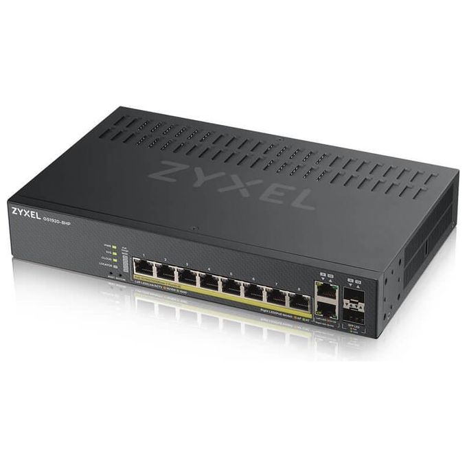 Zyxel GS1920-8HPV2-EU0101F Switch Gestito 8 Porte Gigabit PoE 2 Porte Combo SFP IPv6 QoS VLAN colore Nero