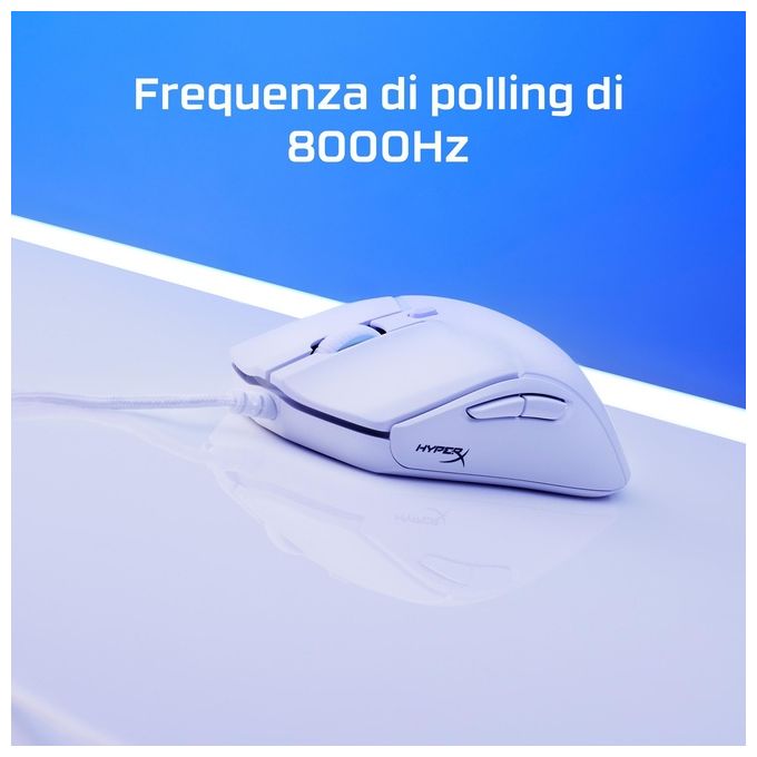HyperX 6N0A7AA Pulsefire Haste 2 Mouse Gaming 53 g 26000 DPI 8000 Hz 6 Pulsanti Programmabili RGB colore Nero