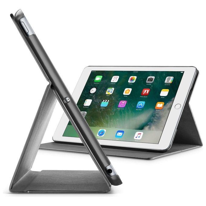 Cellularline FOLIOIPAD1897K Custodia Folio con Supporto Regolabile per iPad 9.7'' (2018) (2017) iPad Air colore Nero