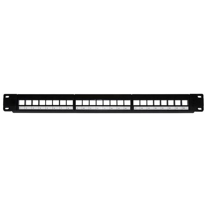Link pannello patch vuoto colore nero 24 porte