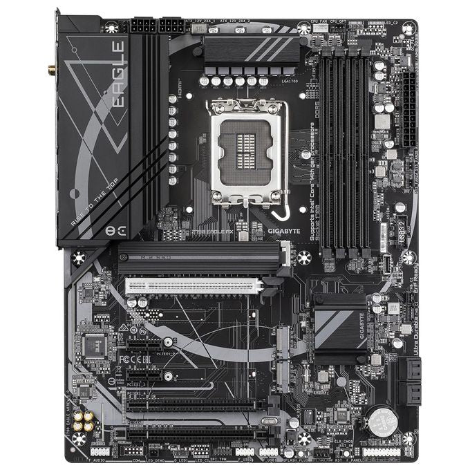 Gigabyte Z790 EAGLE AX Scheda madre ATX supporta CPU Intel 14a 13a 12a generazione DDR5 fino a 7600MHz Wi-Fi 6E LAN 2.5GbE colore Marrone