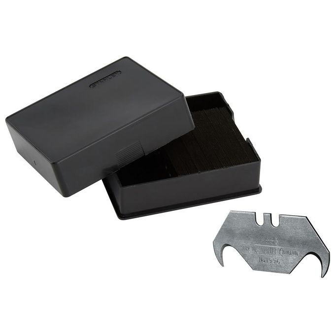 Stanley 1-11-983 Lame a Uncino Non Forate per Taglierino Lunghezza 50 mm Confezione 100 pz