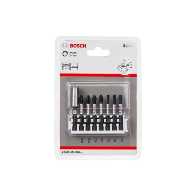 Bosch Impact Control KIT_ Inserti di Avvitamento PH 2- PZ 2-T 20-T 25-T 30 1 KIT_