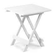 Ipae-Progarden Tavolo in PP Adige Bianco Pieghevole 44x44x50hcm