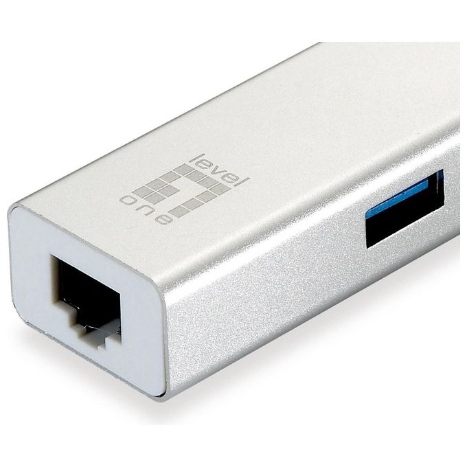 Level One USB-0504 Scheda di Rete e Adattatore Gigabit USB-C Ethernet 1000 Mbit-s