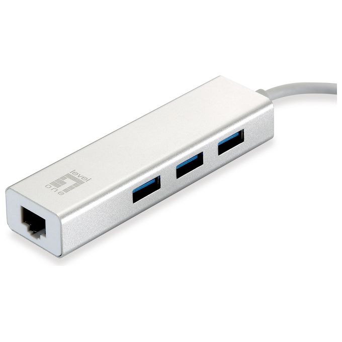 Level One USB-0504 Scheda di Rete e Adattatore Gigabit USB-C Ethernet 1000 Mbit-s