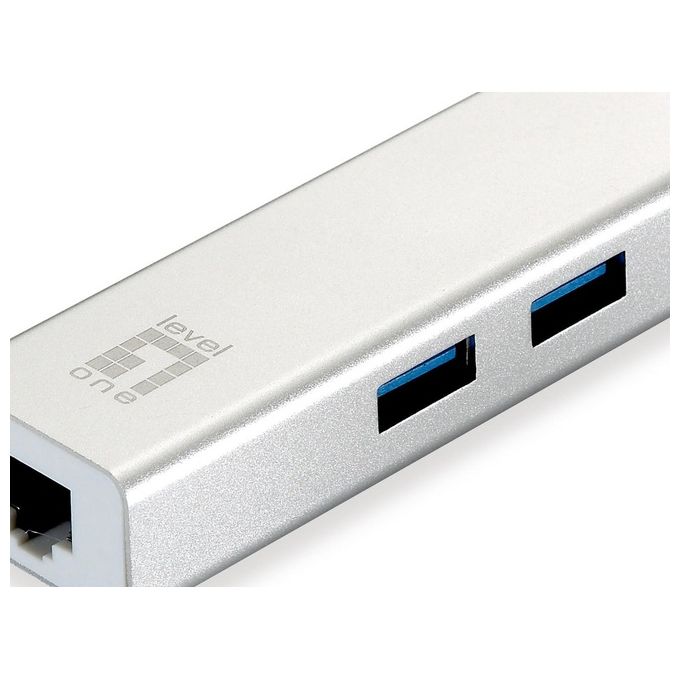 Level One USB-0504 Scheda di Rete e Adattatore Gigabit USB-C Ethernet 1000 Mbit-s