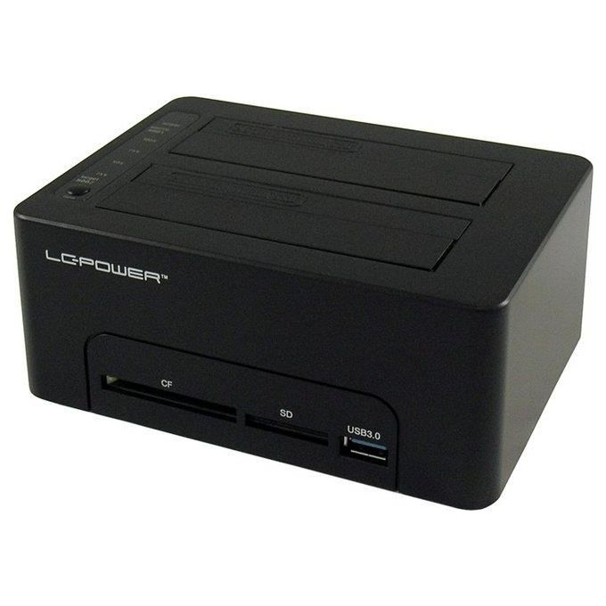 LC-Power LC-DOCK-U3-CR Docking Station per Unita' di Archiviazione Usb 3.0 Type-A Nero