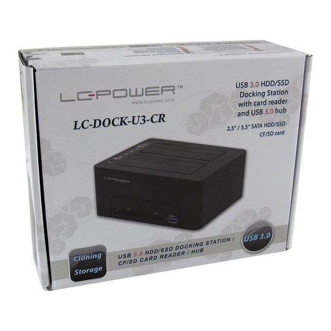 LC-Power LC-DOCK-U3-CR Docking Station per Unita' di Archiviazione Usb 3.0 Type-A Nero