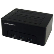 LC-Power LC-DOCK-U3-HUB Docking Station per Unita' di Archiviazione Usb 3.0 Type-B Nero