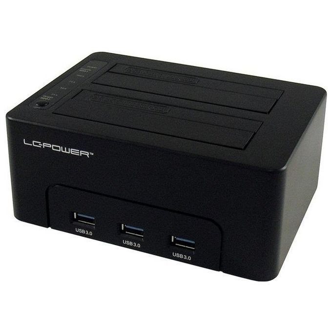 LC-Power LC-DOCK-U3-HUB Docking Station per Unita' di Archiviazione Usb 3.0 Type-B Nero