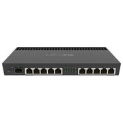 Mikrotik RB4011IGS+RM Router Cablato 10 Porte Gigabit 1 SFP+ 1.4 GHz Quad Core 1 GB RAM 512 MB Flash PoE Ingresso-Uscita colore Nero