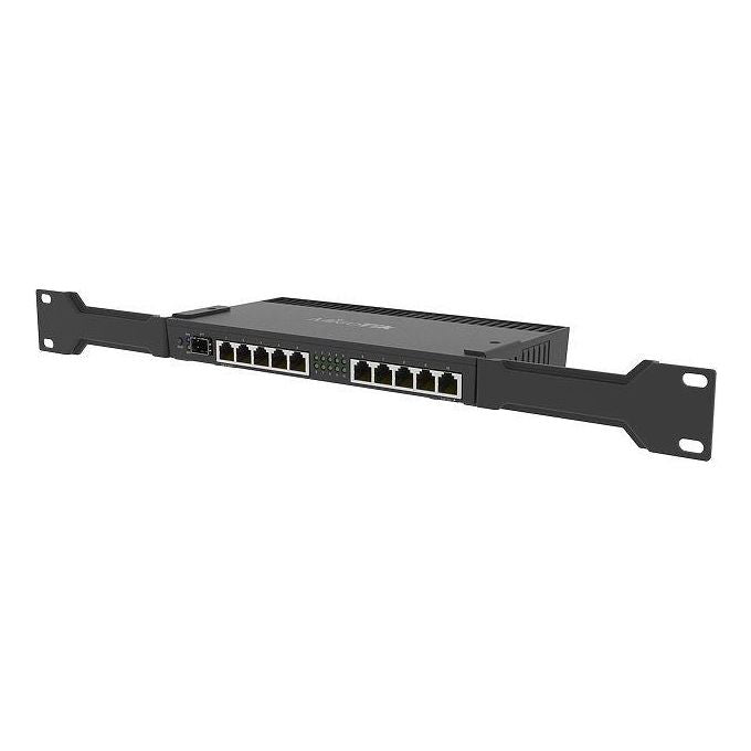 Mikrotik RB4011IGS+RM Router Cablato 10 Porte Gigabit 1 SFP+ 1.4 GHz Quad Core 1 GB RAM 512 MB Flash PoE Ingresso-Uscita colore Nero