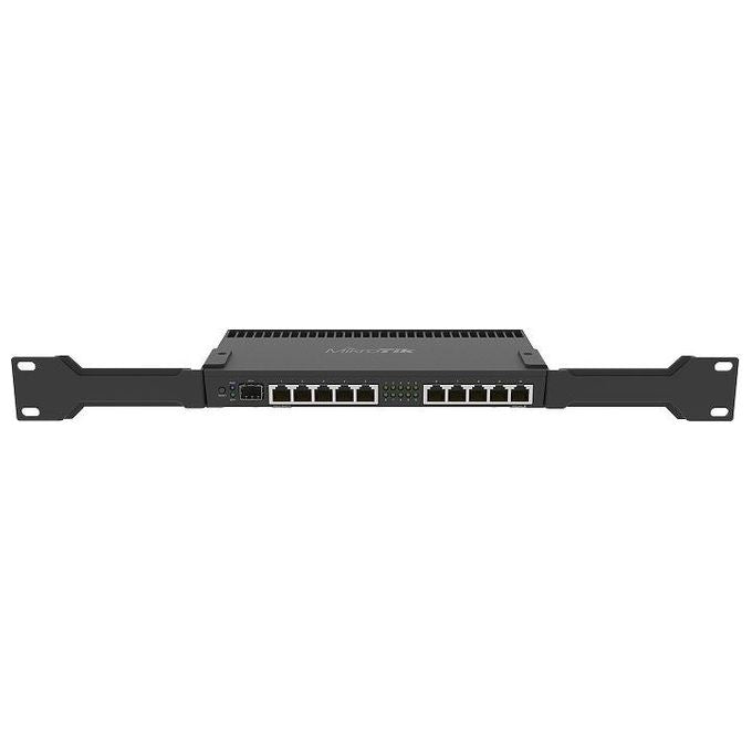 Mikrotik RB4011IGS+RM Router Cablato 10 Porte Gigabit 1 SFP+ 1.4 GHz Quad Core 1 GB RAM 512 MB Flash PoE Ingresso-Uscita colore Nero