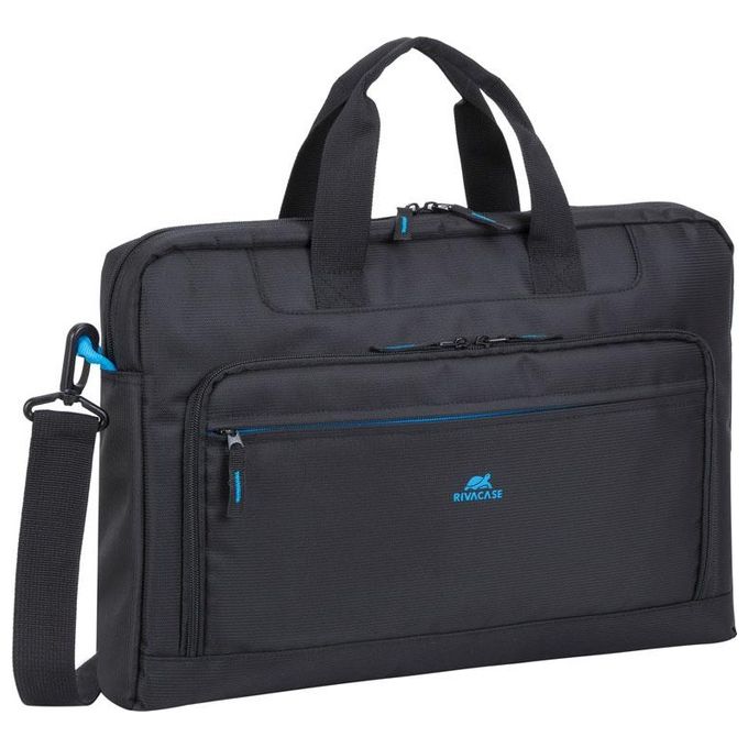 Rivacase 8059 Regent Borsa per Notebook 17.3'' Poliestere Tracolla Rimovibile 8 Scomparti colore Nero