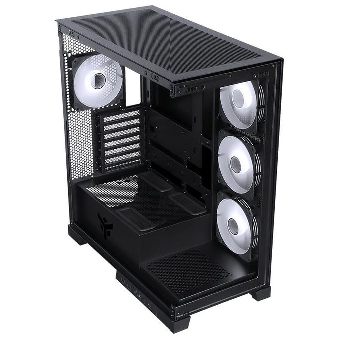 Itek ITGCASB45B SHOWBUI PC Case Tower Gaming ATX 4 Ventole ARGB 12cm 2xUSB3 Type-C Pannello Vetro Temperato colore Nero