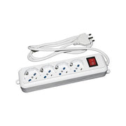 Link LKMP04 Multipresa 4 Prese Universali Ita-Schuko 10-16A Spina 16A con Interruttore