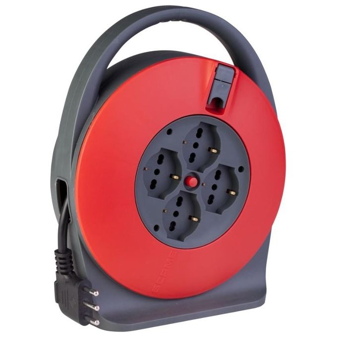 Polypool Prolunga Avvolgicavo Serie Standard mt 10 3x1,5 mm con 4 Prese Pluristandard