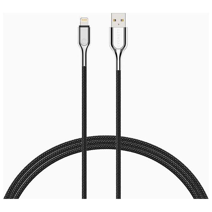 Cygnett CY2671PCCAL Cavo Armoured da Lightning a USB-A 3 m 2.4 A 12 W colore Nero