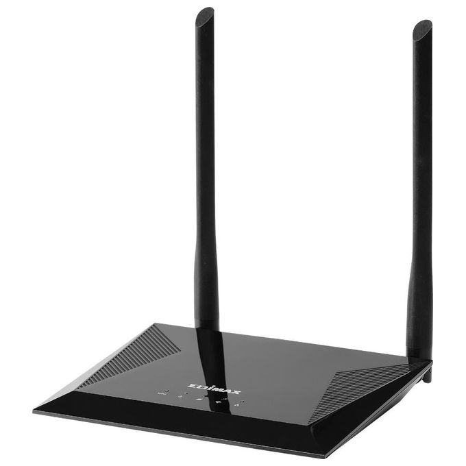 Edimax BR-6428NS V5 N300 Router Wireless 4in1 Wi-Fi 4 802.11n Banda Singola 2.4 GHz 300 Mbit-s Fast Ethernet colore Nero