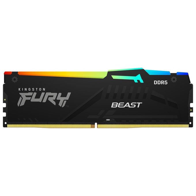 Kingston KF556C36BBEAK2-32 FURY Beast Memoria RAM DDR5 32 GB 2x16 GB 5600 MT-s CL36 RGB Intel XMP AMD EXPO colore Nero