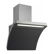 Silverline 3433.8.733.01 Cappa a Parete Aspirante Classe energetica A+ 4 Velocita' Portata 734m3-h 80cm Inox e Vetro Temperato Nero