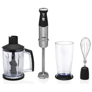 Princess 01.221221.01.001 Set mixer a immersione 1000 W con 4 lame e accessori colore Nero Acciaio inox