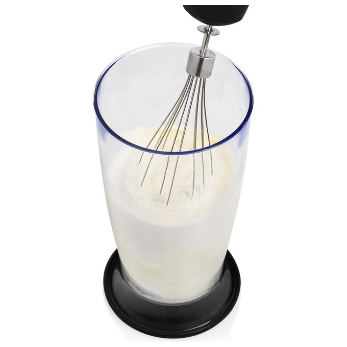 Princess 01.221221.01.001 Set mixer a immersione 1000 W con 4 lame e accessori colore Nero Acciaio inox