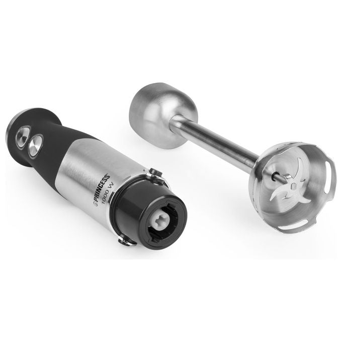 Princess 01.221221.01.001 Set mixer a immersione 1000 W con 4 lame e accessori colore Nero Acciaio inox