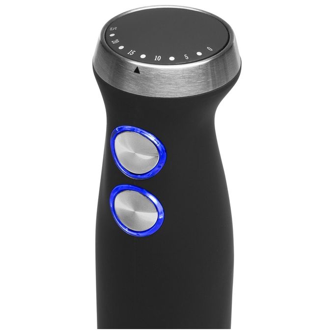 Princess 01.221221.01.001 Set mixer a immersione 1000 W con 4 lame e accessori colore Nero Acciaio inox