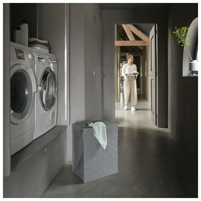 Brabantia Portabiancheria 55 Litri Pieghevole Nero