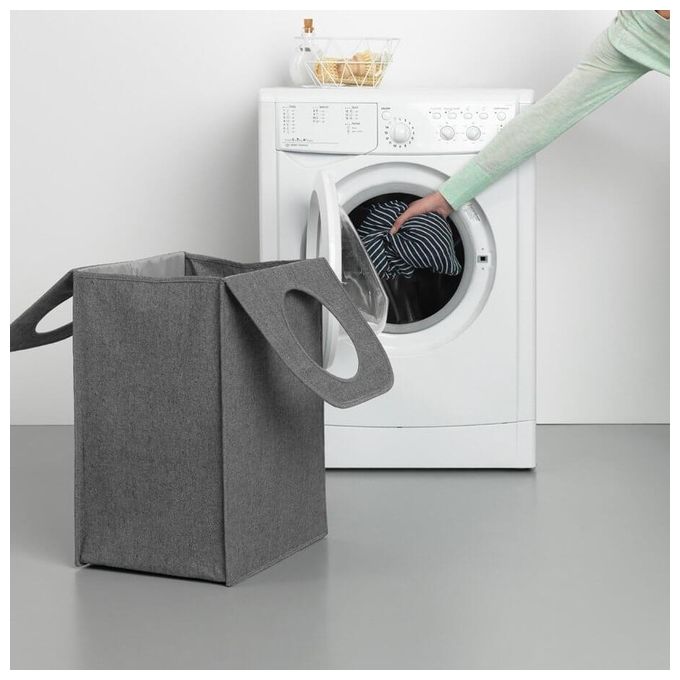 Brabantia Portabiancheria 55 Litri Pieghevole Nero
