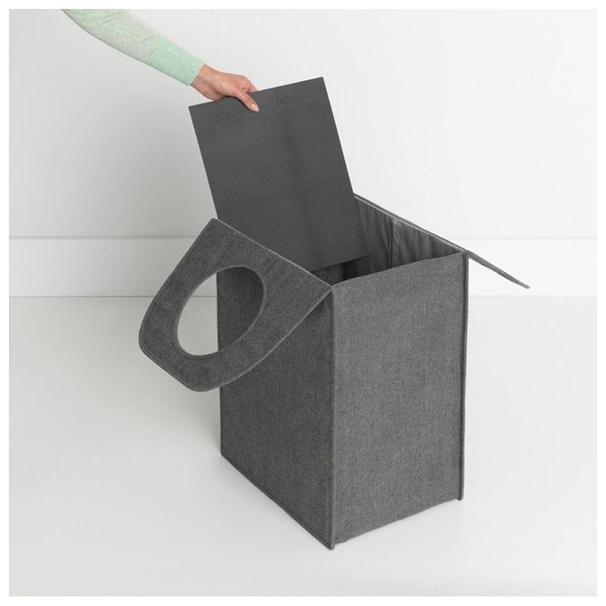 Brabantia Portabiancheria 55 Litri Pieghevole Nero
