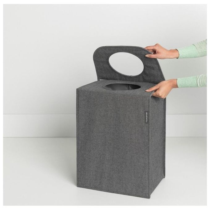 Brabantia Portabiancheria 55 Litri Pieghevole Nero