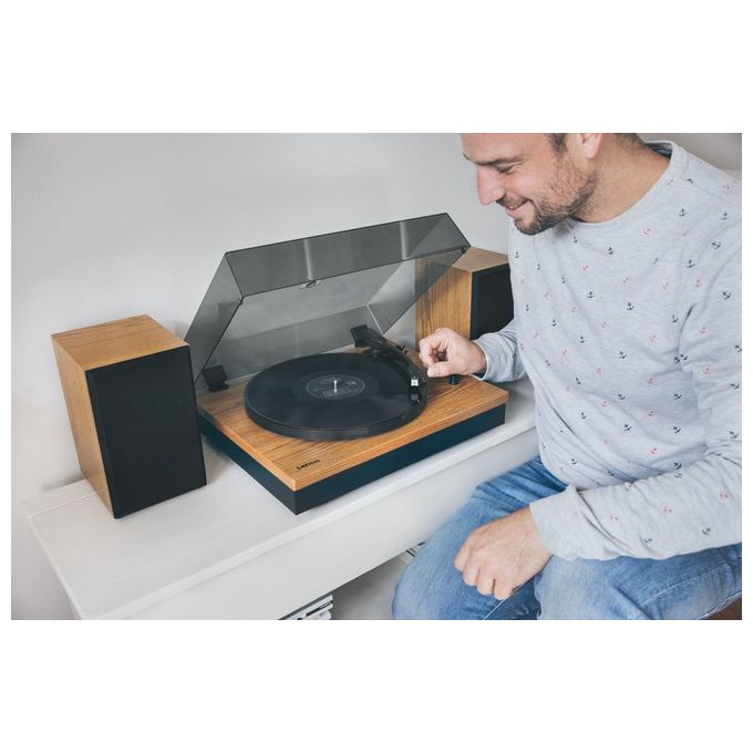 Lenco Giradischi Ls-50 Bluetooth 3 Velocita' Amplificatore 2x10W Wood