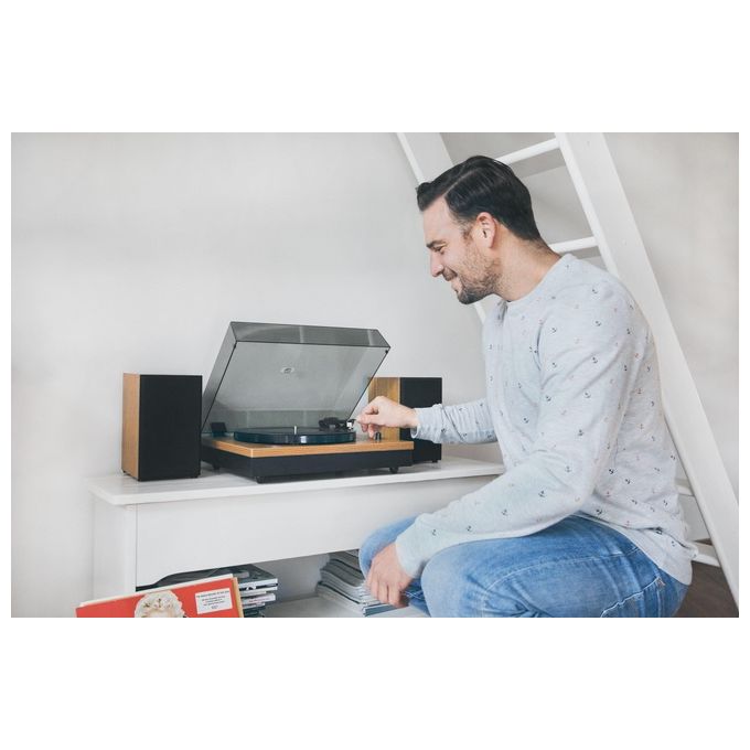 Lenco Giradischi Ls-50 Bluetooth 3 Velocita' Amplificatore 2x10W Wood