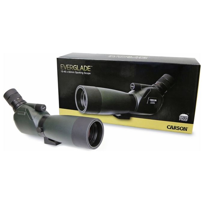 Carson SS-560 Everglade Cannocchiale 15-45x60 mm Impermeabile con Treppiede da Tavolo colore Verde
