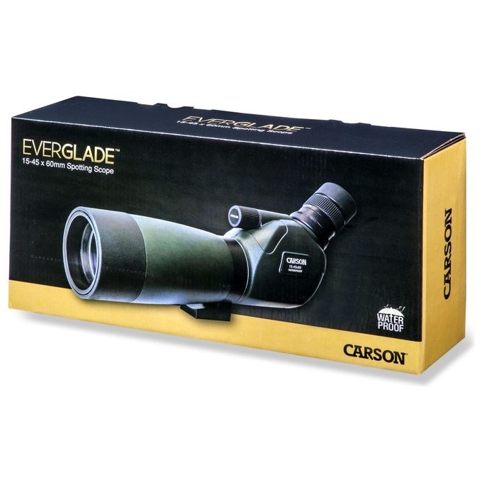 Carson SS-560 Everglade Cannocchiale 15-45x60 mm Impermeabile con Treppiede da Tavolo colore Verde