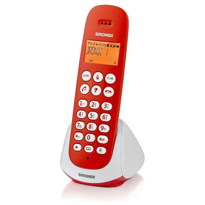 Brondi Telefono Cordless Adara Rosso-Bianco