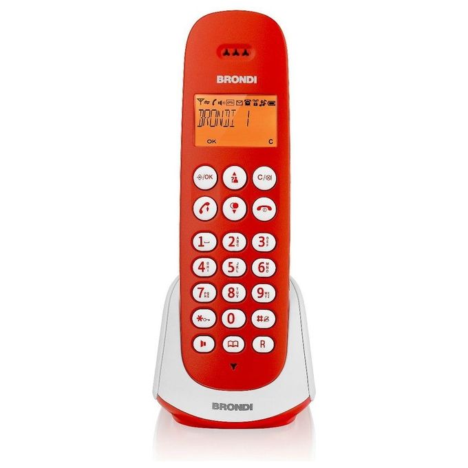 Brondi Telefono Cordless Adara Rosso-Bianco