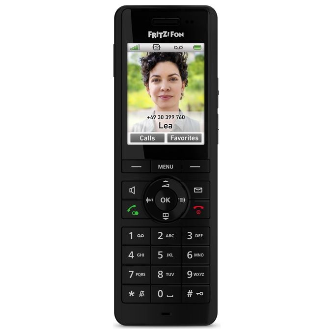 FRITZ! FRITZ!FON X6 INT Telefono Cordless DECT Vivavoce HD Segreteria Rubrica 100 voci colore Nero