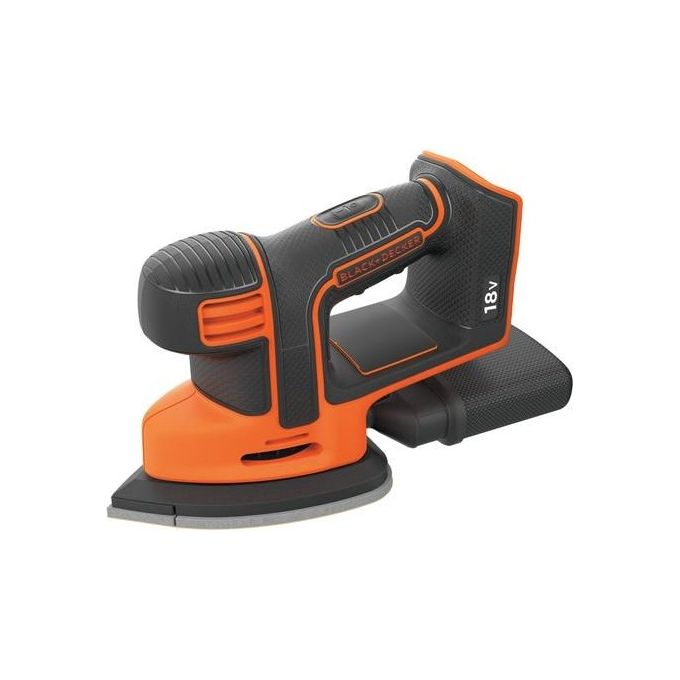 Black+decker BDCDS18N-XJ Levigatrice per Dettagli a Delta Mouse 18V 12000 rpm Batteria Litio senza batteria colore Nero Arancione