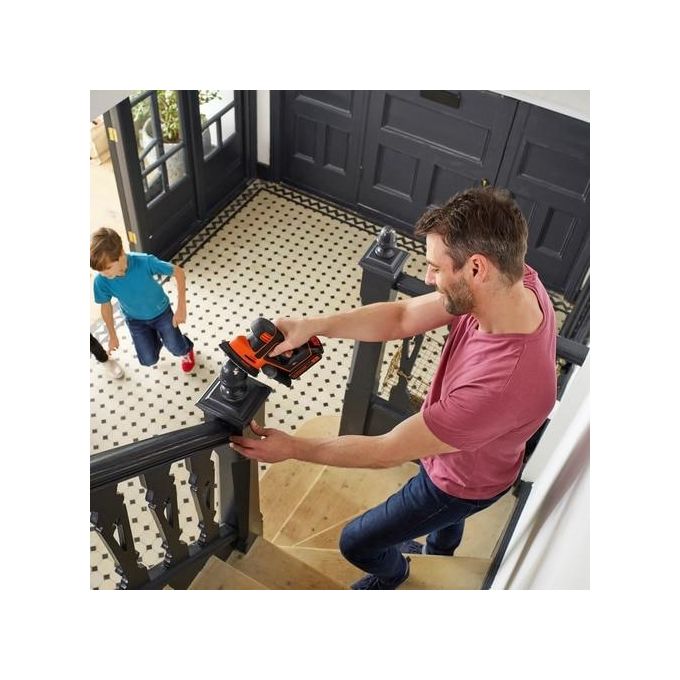 Black+decker BDCDS18N-XJ Levigatrice per Dettagli a Delta Mouse 18V 12000 rpm Batteria Litio senza batteria colore Nero Arancione