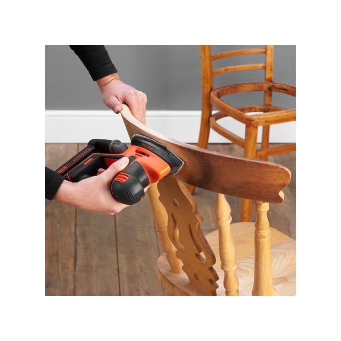 Black+decker BDCDS18N-XJ Levigatrice per Dettagli a Delta Mouse 18V 12000 rpm Batteria Litio senza batteria colore Nero Arancione