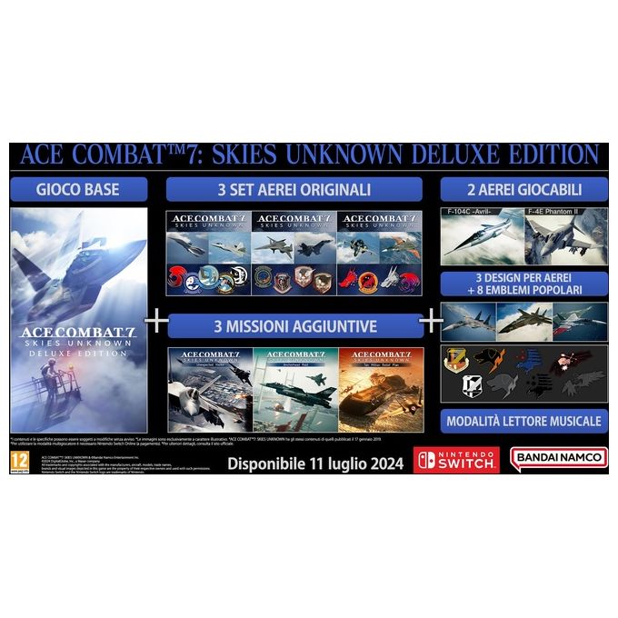 Bandai Namco Ace Combat 7 Skies Unknown Deluxe Edition Gioco Nintendo Switch
