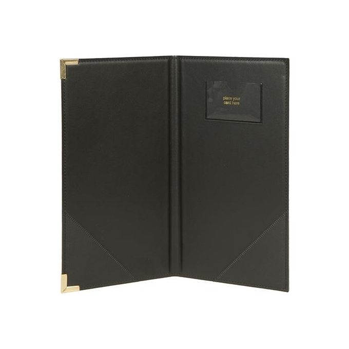 Portaconto in pelle nero Classic 23x13