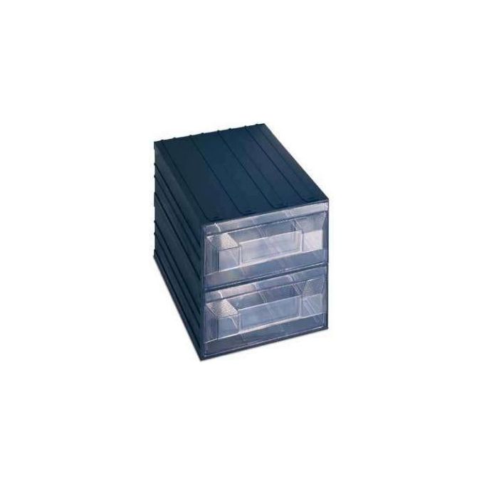 Terry 1000024 Vision Block Cassettiera 2 Cassetti Impilabile Porta Utensili colore Grigio