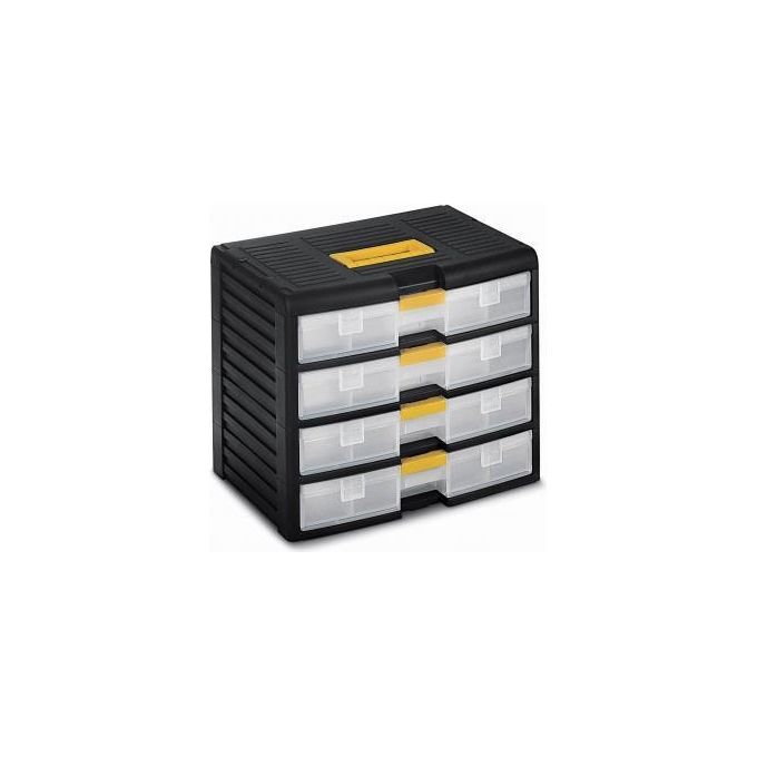 Terry 43002 Store-Age Cassettiera Portaminuterie 4 Cassetti con Chiusura Block-Age Modulare Portatile colore Nero